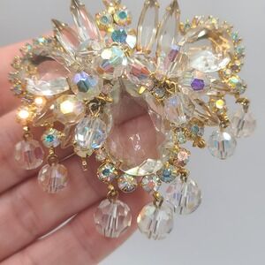 Vintage Juliana Brooch Crystal Cha Cha AB